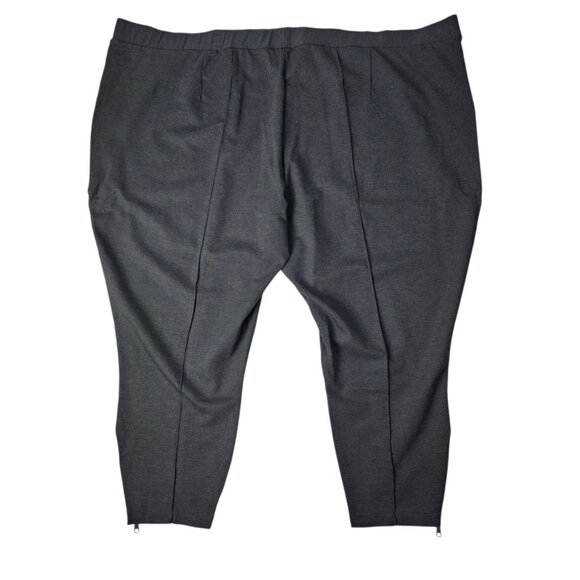 Universal Standard Women's Dark Grey Ankle Zip Pintuck Pants Size 34-36 NWT - Picture 2 of 13